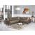 Angel Fabric Convertible Low Profile L-Shaped Sectional Sofa
