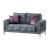 Moda Fabric Velvet Convertible Loveseat