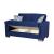Armada Pro Fabric/PU Convertible Loveseat