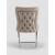 Royal Fabric Tufted Back Chair w/ Silver Base, Set of 2