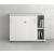 Uni Melamine Office Lockable Cabinet w/2 Sliding Doors & 2 Shelves