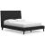 Cadmori Wood/Fabric Upholstered Panel Bedroom Set w/Roll Slats