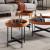 Arena Metal/Regenerated Leather End Table w/Removable Tray