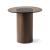 Mushroom Tempered Glass/Wood Pedestal End Table