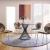Vortex Metal/Glass Round Dining Table