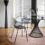 Vortex Metal/Glass Round Dining Table