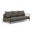 Caluma Quilt Fabric Sofa Bed w/Smoked Oak Arms & Legs