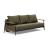 Caluma Quilt Fabric Sofa Bed w/Smoked Oak Arms & Legs