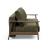 Caluma Quilt Fabric Sofa Bed w/Smoked Oak Arms & Legs