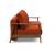 Caluma Quilt Fabric Sofa Bed w/Smoked Oak Arms & Legs