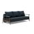 Caluma Quilt Fabric Sofa Bed w/Smoked Oak Arms & Legs