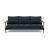 Caluma Quilt Fabric Sofa Bed w/Smoked Oak Arms & Legs