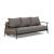 Caluma Quilt Fabric Sofa Bed w/Smoked Oak Arms & Legs