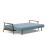 Caluma Quilt Fabric Sofa Bed w/Smoked Oak Arms & Legs