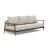 Caluma Quilt Fabric Sofa Bed w/Smoked Oak Arms & Legs