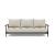 Caluma Quilt Fabric Sofa Bed w/Smoked Oak Arms & Legs