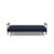 Caluma Quilt Fabric Sofa Bed w/Smoked Oak Arms & Legs