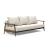 Caluma Quilt Fabric Sofa Bed w/Smoked Oak Arms & Legs