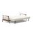 Caluma Quilt Fabric Sofa Bed w/Smoked Oak Arms & Legs