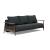 Caluma Quilt Fabric Sofa Bed w/Smoked Oak Arms & Legs