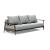 Caluma Quilt Fabric Sofa Bed w/Smoked Oak Arms & Legs