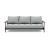Caluma Quilt Fabric Sofa Bed w/Smoked Oak Arms & Legs