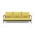 Caluma Quilt Fabric Sofa Bed w/Smoked Oak Arms & Legs