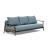 Caluma Quilt Fabric Sofa Bed w/Smoked Oak Arms & Legs