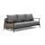 Caluma Quilt Fabric Sofa Bed w/Smoked Oak Arms & Legs