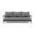 Caluma Quilt Fabric Sofa Bed w/Smoked Oak Arms & Legs
