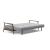 Caluma Quilt Fabric Sofa Bed w/Smoked Oak Arms & Legs