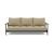 Caluma Quilt Fabric Sofa Bed w/Smoked Oak Arms & Legs