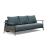 Caluma Quilt Fabric Sofa Bed w/Smoked Oak Arms & Legs