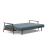 Caluma Quilt Fabric Sofa Bed w/Smoked Oak Arms & Legs