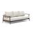 Caluma Quilt Fabric Sofa Bed w/Smoked Oak Arms & Legs