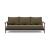 Caluma Quilt Fabric Sofa Bed w/Smoked Oak Arms & Legs