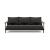 Caluma Quilt Fabric Sofa Bed w/Smoked Oak Arms & Legs