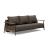 Caluma Quilt Fabric Sofa Bed w/Smoked Oak Arms & Legs