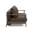 Caluma Quilt Fabric Sofa Bed w/Smoked Oak Arms & Legs