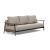 Caluma Quilt Fabric Sofa Bed w/Smoked Oak Arms & Legs