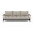 Caluma Quilt Fabric Sofa Bed w/Smoked Oak Arms & Legs