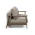 Caluma Quilt Fabric Sofa Bed w/Smoked Oak Arms & Legs