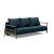 Caluma Quilt Fabric Sofa Bed w/Smoked Oak Arms & Legs