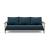 Caluma Quilt Fabric Sofa Bed w/Smoked Oak Arms & Legs