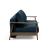 Caluma Quilt Fabric Sofa Bed w/Smoked Oak Arms & Legs
