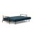 Caluma Quilt Fabric Sofa Bed w/Smoked Oak Arms & Legs