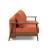 Caluma Quilt Fabric Sofa Bed w/Smoked Oak Arms & Legs