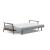 Caluma Quilt Fabric Sofa Bed w/Smoked Oak Arms & Legs