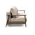 Caluma Quilt Fabric Sofa Bed w/Smoked Oak Arms & Legs