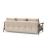 Caluma Quilt Fabric Sofa Bed w/Smoked Oak Arms & Legs